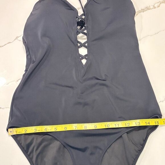 Victoria’s Secret | Lace-Up Negril Plunge One Piece Swimsuit Bathing Suit L - Picture 15 of 16
